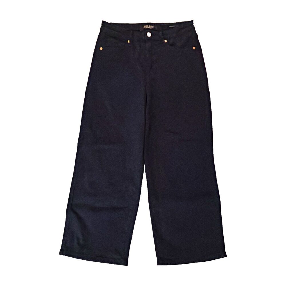 Judy Blue Jeans Wide Leg Womens Black 9/29 JB88807 Garment Dyed